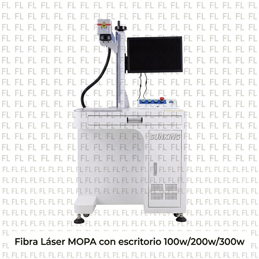 Máquina FIbra Láser MOPA con Escritorio